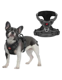 Arnés para Perros Tuff Pupper Pequeño Negro Acolchado Reflectante