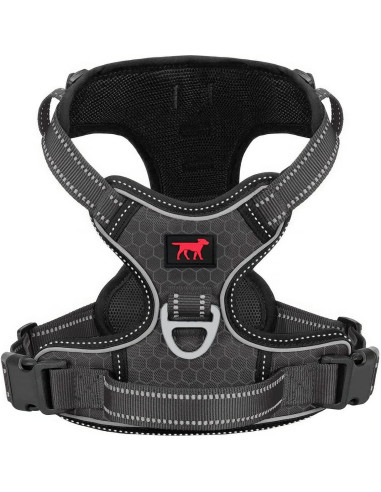 Arnés para Perros Tuff Pupper Pequeño Negro Acolchado Reflectante