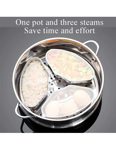 Caja de Vapor Triangular OULIGET 3 Piezas Acero Inoxidable