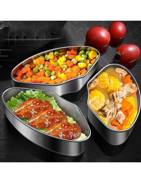 Caja de Vapor Triangular OULIGET 3 Piezas Acero Inoxidable