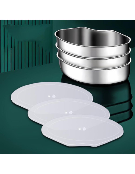 Caja de Vapor Triangular OULIGET 3 Piezas Acero Inoxidable