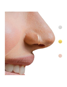 Aro de Nariz de Oro 14k 7mm 22G para Mujeres - Joyería Minimalista