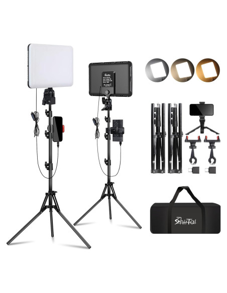 Kit de Luz LED de Video 30 cm SHIRTAL con Soporte y USB Kit de Luz LED de Video 30 cm SHIRTAL con Soporte y USB