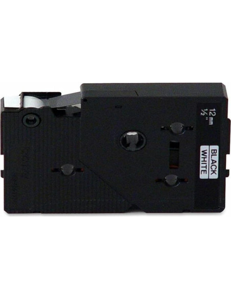 Cinta Brother TC-20 1.19 cm x 7.67 m Negra sobre Blanca