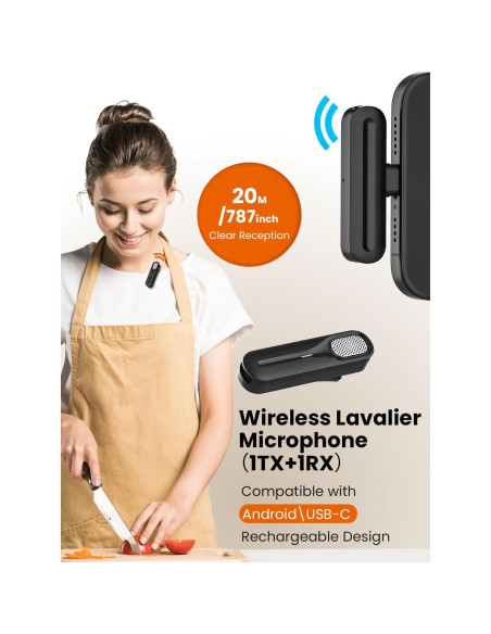 Kit de Vlogging USKEYVISION VLOGK5 con Micrófono Inalámbrico y Trípode 149.86 cm