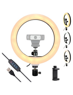 Luz de Anillo LED 10" AceTaken con Soporte para Teléfono