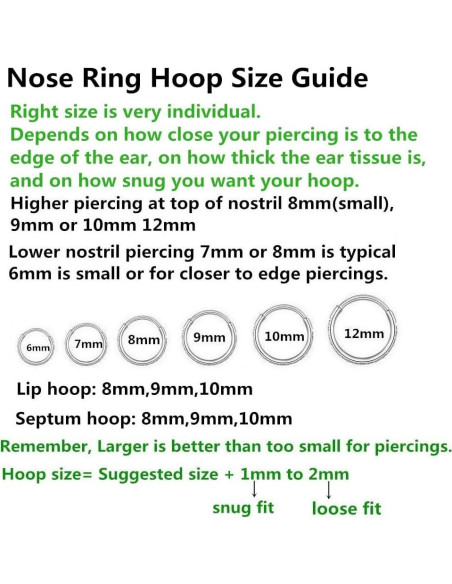 Anillo de Nariz BLESSMYLOVE 20G 8mm Acero Quirúrgico CZ Anillo de Nariz BLESSMYLOVE 20G 8mm Acero Quirúrgico CZ