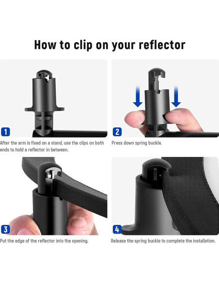 Brazo Soporte de Reflector NEEWER Telescópico 0.71m a 1.2m