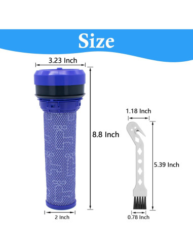 2 Filtros Premotor HEPA ilovelife para Aspiradora Dyson DC28 DC37 DC39 DC53
