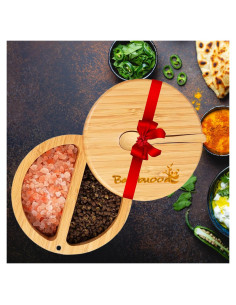 Cajón de Sal de Bambú Bambuood 2 Compartimentos Hecho a Mano