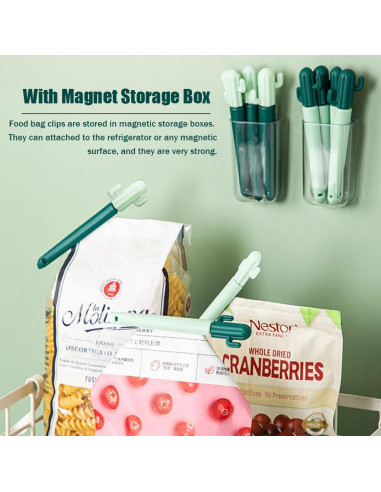 Clip de Sellado Magnético OULIGET en Forma de Cactus - 2 Piezas