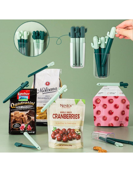 Clip de Sellado Magnético OULIGET en Forma de Cactus - 2 Piezas