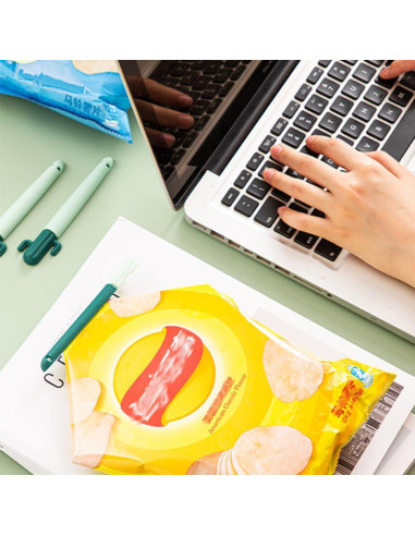 Clip de Sellado Magnético OULIGET en Forma de Cactus - 2 Piezas