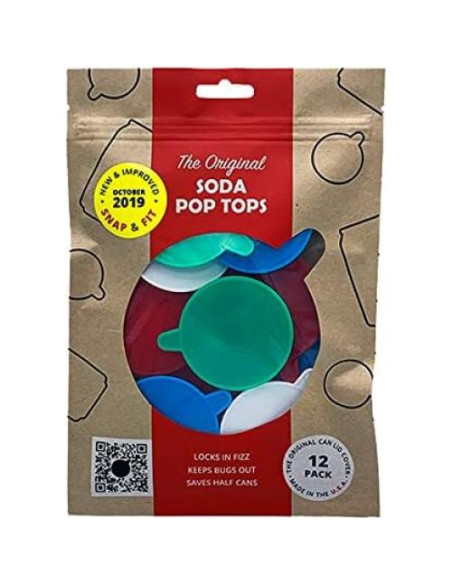 Paquete de 12 Cubiertas para Latas Soda Pop Tops - Variadas