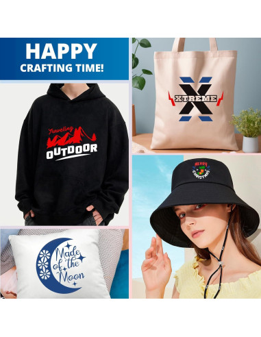 Vinilo de Transferencia de Calor HTVRONT Blanco 30.48cm x 12.19m