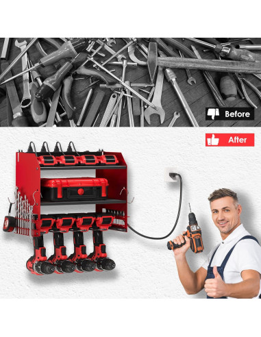 Organizador de Herramientas TLGREEN Montaje en Pared con Carga