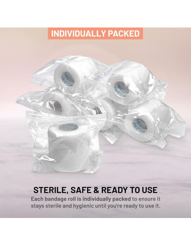 Cinta Cohesiva Autoadherente MEDca - 6 Rollos 5 cm x 4.57 m