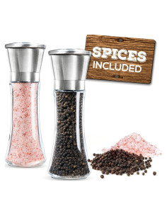 Juego de Molinillos de Sal y Pimienta Mason Mills - Acero Inoxidable