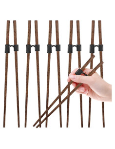 5 Pares de Palillos de Entrenamiento Reutilizables Wenge 22.5cm