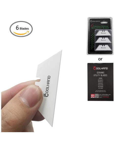 Cuchillas de Cerámica Cool Hand 6 Pcs para Cortar Cajas
