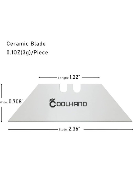 Cuchillas de Cerámica Cool Hand 6 Pcs para Cortar Cajas