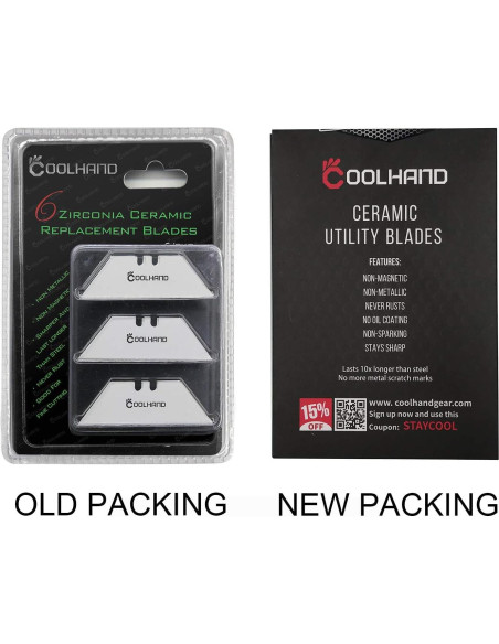 Cuchillas de Cerámica Cool Hand 6 Pcs para Cortar Cajas
