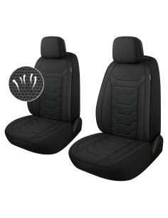 Funda de Asiento de Coche CAROMOP 2 Asientos Frontales Negra