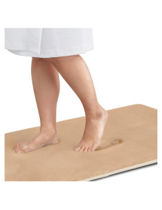Alfombra de Baño Genteele Espuma de Memoria Antideslizante 152x43 cm Beige