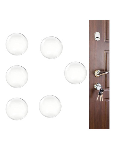 Protectores de Pared E FBOCK 6 Pcs Silicona Transparente 4cm