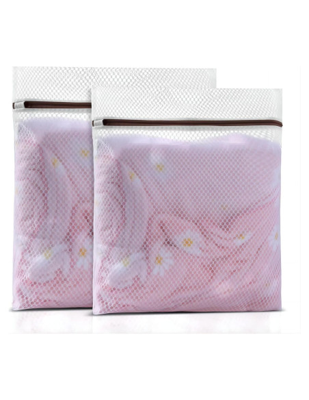 GOGOODA Juego de 2 Bolsas de Lavandería de Malla 40x50cm y 51x61cm