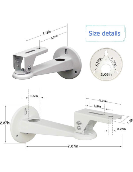 Soporte de Pared para Proyector 2-Be-Best Ajustable 20 cm