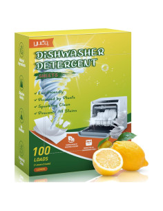 Hojas de detergente para lavavajillas YUCO 100 cargas Limón