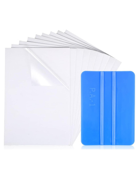 9 Hojas Aplicador Calcomanías Parabrisas Zonon PVC 10x15 cm