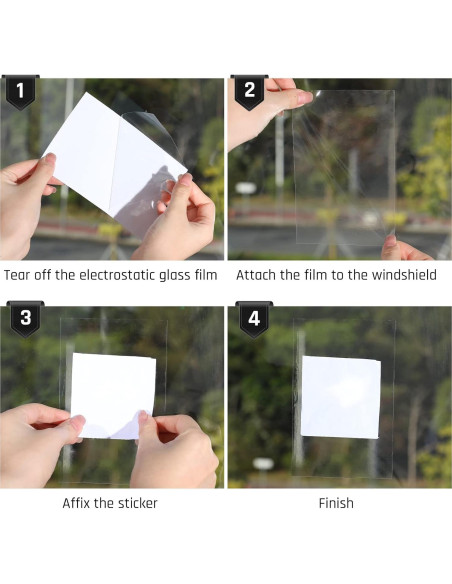 9 Hojas Aplicador Calcomanías Parabrisas Zonon PVC 10x15 cm