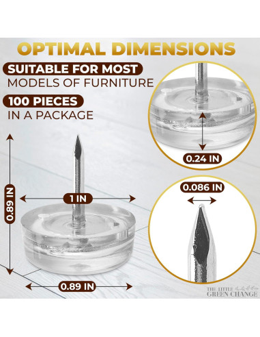 100 Almohadillas Antideslizantes Silicona The Little Green Change