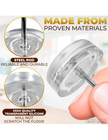 100 Almohadillas Antideslizantes Silicona The Little Green Change