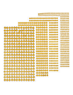 Set de Stickers de Rhinestone Dorados MECCANIXITY 1792 Pcs