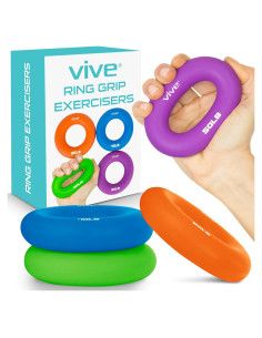 Anillo de Ejercicio para Mano Vive - Fortalecedor de Silicona 4 Pzas