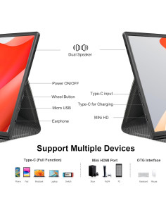 Monitor portátil Moonka 10.5" FHD 1920x1280 IPS USB-C 2