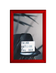 Marco de Cartel de Aluminio BNV Rojo 28x43 cm Montaje Pared