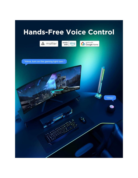 Barras de Luz Govee Pro H6048 RGBIC 40 cm para Juegos