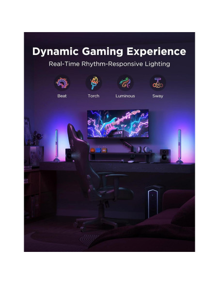 Barras de Luz Govee Pro H6048 RGBIC 40 cm para Juegos