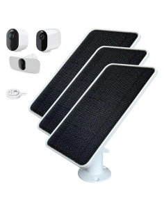 Cargador Solar JJMASEE para Cámaras Arlo Pro 4/5S/Ultra - 3 Unidades