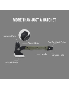 Hacha de Supervivencia OKNIFE Otacle A1 4 en 1 Verde OD 2