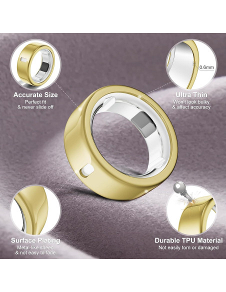 Paquete de 4 fundas TPU para Oura Ring Gen 4 y Gen 3