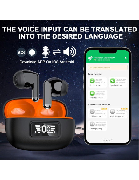 Auriculares Traductores Fexeiso M8 Bluetooth 144 Idiomas