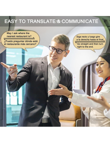 Auriculares Traductores Fexeiso M8 Bluetooth 144 Idiomas