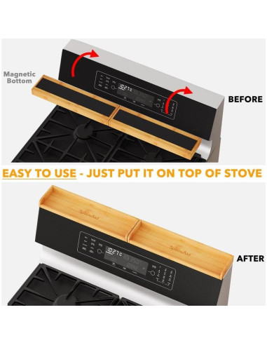 Organizador de Estante Magnético SpaceAid 76.2 cm Bambú Cocina