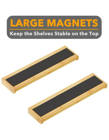 Organizador de Estante Magnético SpaceAid 76.2 cm Bambú Cocina