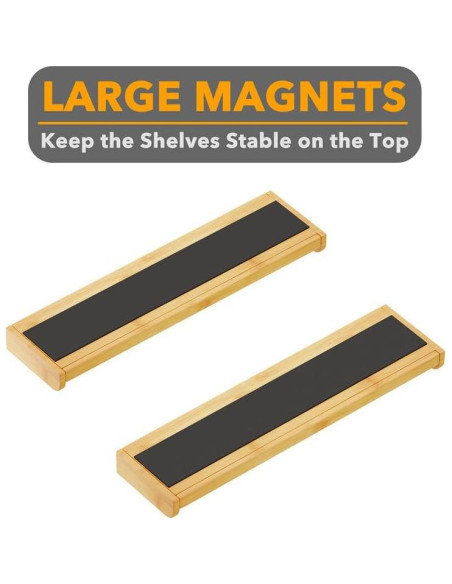 Organizador de Estante Magnético SpaceAid 76.2 cm Bambú Cocina